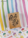 Vintage 2001 Ann-ticipations Cute Lil' Mouse "Snowball Mouse" 9550-G Wooden Block/Rubber Stamp