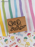 Vintage 2003 Ann-ticipations Cute Lil' Mouse "Sheepish Mouse" 1592-G Wooden Block/Rubber Stamp CLEAN