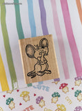 Vintage 2003 Ann-ticipations Cute Lil' Mouse "Thinking Mouse" 1598-G Wooden Block/Rubber Stamp CLEAN