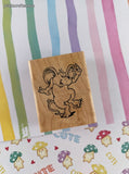 Vintage 2001 Ann-ticipations Cute Lil' Mouse "Dancing Mouse" 9494-G Wooden Block/Rubber Stamp