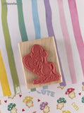 Vintage 2003 Ann-ticipations Cute Lil' Mouse "Celebrating Mouse" 1299-G Wooden Block/Rubber Stamp CLEAN