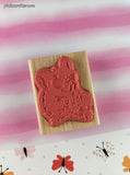 Vintage 1990's Ann-ticipations Cute Lil' Mouse "Gobble Turkey" G-1096 Wooden Block/Rubber Stamp CLEAN