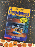 Vintage 1996 1st Scholastic Printing R.L. Stine Goosebumps #49, Vampire Breath Softcover, Like New.