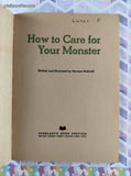 Vintage 1970's How to Care for Your Monster TW1688 Scholastic Book Services Softcover