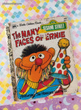 Vintage 1980 2nd Printing Little Golden Book: Sesame Street, The Many Faces of Ernie Hardcover