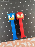 Sonic the Hedgehog & Knuckles Set/2 Pez Dispensers Like New, No Candy