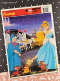 Vintage Disney's Cinderella Golden Cardboard Frame-Tray Puzzle, Nice & Clean