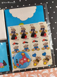 Vintage 1970's/1980's I Heart My Teddy Bear Stationery Set, Blue Hot Air Balloons
