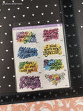 Vintage 1997 Stampendous! #SS130 Beautifully Said Set of 8 Stamps