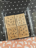Vintage 2004 Stampin' Up! Fabulous Four Set/4 Wooden Block/Rubber Stamps, CLEAN