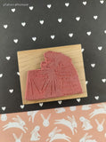 Vintage 1984 Ken Brown Stamps Fortune Teller Wooden Block/Rubber Stamp, CLEAN