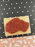 Vintage 1999 Uptown Rubber Stamps Sandi Gore Evans Holiday Birdhouse Swag J25137 Wooden Block/Rubber Stamp, CLEAN