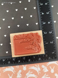 Vintage 1989 PSX F-395 Gift Label To/From Wooden Block/Rubber Stamp