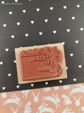 Vintage 1989 PSX F-395 Gift Label To/From Wooden Block/Rubber Stamp