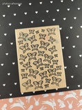 Vintage A Muse Artstamps Butterfly Repeats Wooden Block/Rubber Stamp