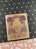 Vintage 1992 Stamp Oasis Garden Gate #700J Wooden Block/Rubber Stamp, CLEAN