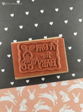 Vintage 1998 Westwater Enterprises "A Gift for Baby" Wooden Block/Rubber Stamp