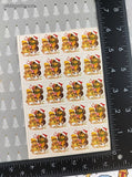 Vintage Christmas Festive Wintry Holiday Season Woodland Squirrels Full Sticker Sheet