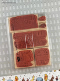 Vintage 2002 Stampin' Up! Wintry Wonderland Wooden Block/Rubber Stamp Set