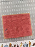 The Tapestry Studio Collection Stamps Happen, Inc. #90319 Santa Sampler Wooden Block/Rubber Stamp