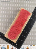 Fiddlestix Penny Lane Stamps Happen, Inc. #80360 Santas and Stars Wooden Block/Rubber Stamp