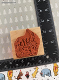 Vintage Rubber Stampede 451-E Disney's Mickey Mouse Christmas Carolers Wooden Block/Rubber Stamp