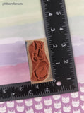 Vintage Rubber Stampede 393-C Disney's Shy Minnie Mouse Wooden Block/Rubber Stamp