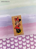 Vintage Rubber Stampede 393-C Disney's Shy Minnie Mouse Wooden Block/Rubber Stamp