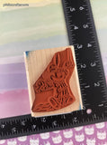 Vintage Rubber Stampede 409-E Disney's Bandleader Mickey Mouse Wooden Block/Rubber Stamp