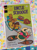 Vintage Walt Disney Uncle Scrooge December 1975 #124 Whitman Comic, GD - VG w/Bag & Board