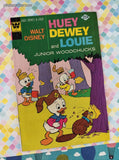 Vintage 1974 Walt Disney Huey Dewey and Louie Junior Woodchucks #30 Whitman Comic, GD - VG w/Bag & Board
