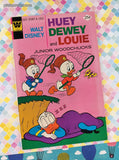 Vintage 1975 Walt Disney Huey Dewey and Louie Junior Woodchucks #34 Whitman Comic, GD - VG w/Bag & Board