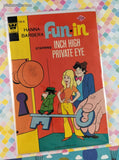 Vintage 1974 Hanna-Barbera Fun-In Starring Inch High Private Eye #14 Whitman Comic, GD - VG w/Bag & Board