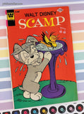 Vintage 1974 Walt Disney Scamp #21 Whitman Comic, GD - VG w/Bag & Board