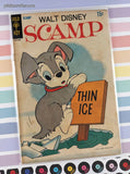 Vintage 1960 Walt Disney Scamp #2 Gold Key Comic, GD w/Bag & Board