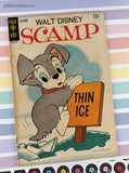 Vintage 1960 Walt Disney Scamp #2 Gold Key Comic, GD w/Bag & Board