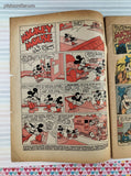 Vintage 1951 Walt Disney's Mickey Mouse in the Haunted Castle #325 Dell Comic, FR - GD w/Bag & Board