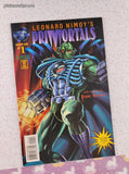 Vintage 1995 Leonard Nimoy's Primortals #1 + #2 Tekno Comics VF Very Fine, Clean & Vibrant **w/Trading Cards/Game Pieces**