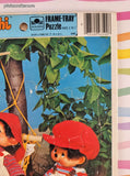 Vintage 1981 The Original Monchhichi Golden Cardboard Frame-Tray Puzzle, Complete