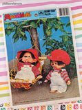 Vintage 1981 The Original Monchhichi Golden Cardboard Frame-Tray Puzzle, Complete