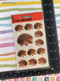 Vintage Norcross Stick-Arounds, 1 Sheet-Self Sticking Vinyl Hedgehog Stickers NEW & Sealed