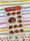 Vintage Norcross Stick-Arounds, 1 Sheet-Self Sticking Vinyl Hedgehog Stickers NEW & Sealed