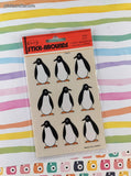 Vintage Norcross Stick-Arounds, 1 Sheet-Self Sticking Vinyl Penguin Stickers NEW & Sealed