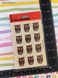 Vintage Norcross Stick-Arounds, 1 Sheet-Self Sticking Vinyl Owl Stickers NEW & Sealed