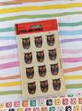 Vintage Norcross Stick-Arounds, 1 Sheet-Self Sticking Vinyl Owl Stickers NEW & Sealed