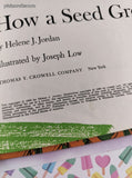 Vintage 1960 How a Seed Grows by Helene J. Jordan Let's-Read Illustrated Hardcover
