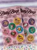 Vintage 1994 Betty Boop Calendar Series One + Two Collector Caps Pogs Set/8x2 Milk Caps NEW