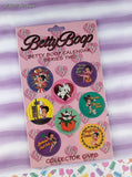 Vintage 1994 Betty Boop Calendar Series One + Two Collector Caps Pogs Set/8x2 Milk Caps NEW