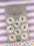 Vintage 1994 Betty Boop Calendar Series One + Two Collector Caps Pogs Set/8x2 Milk Caps NEW