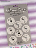 Vintage 1994 Betty Boop Sports Series One Collector Caps Pogs Set/8 Milk Caps NEW